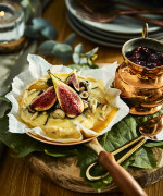 Baked Blue Cheese With Fig & Port Compote