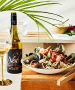 SEAFOOD LINGUINE WITH CHERRY TOMATOES & CHILLI OIL 