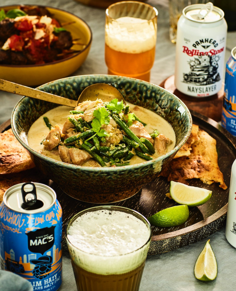Thai Green Curry With Chicken, Lemongrass & Lime Toast