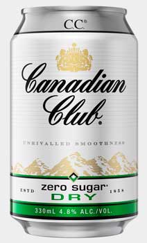 canadian club and dry zero sugar