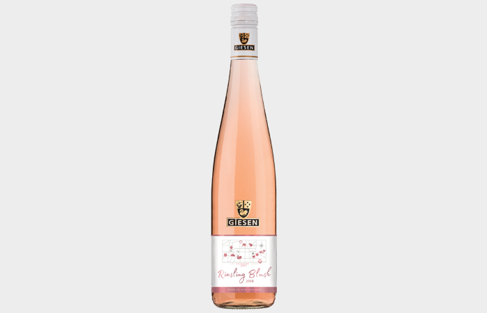 A bottle of Giesen Estate Riesling Blush wine