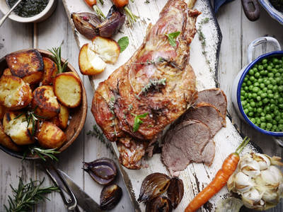 roast, lamb, merlot, thornbury