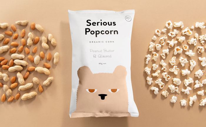 Serious Popcorn, organic popcorn, popcorn, organic snack, sustainable, coconut, Serious Peanut Butter & Almond Popcorn