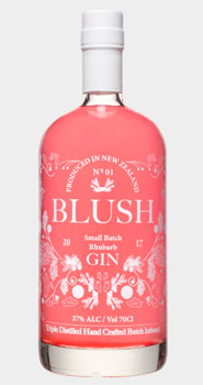 pink gin, gin, Blush Gin, Blush Small Batch Rhubarb Gin, New Zealand gin