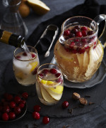 Winter Sangria with Pear and Cranberries
