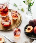 Peach and berry cider sangria