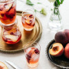 Peach and berry cider sangria