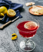 Plum and Ginger Whisky Sour 