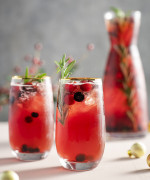 Raspberry and Rosemary Gin Punch 