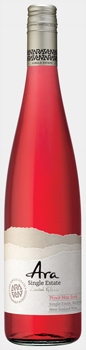 A bottle of New Zealand Rosé from Ara Single Estate